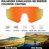 STORYCOAST Polarized Sports Sunglasses for Men Women,Driving Fishing Cycling Mountain Bike Sunglasses UV400 Protection