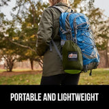 GORILLA GRIP Durable Portable Camping Hammock, Holds 500lbs with Heavy Duty Tree Straps, Comfortable Travel Swing, Camp Hammocks, Easy to Use and Install, Outdoor Essentials, Green, 10x6.5 FT