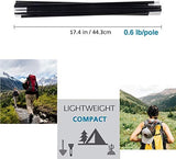 Aluminum Tent Poles Replacement, Black Pre-Assembled Tent Pole, 7001 T6 Heated Camping Tent Rod