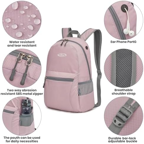 G4Free 20L Lightweight Packable Backpack Travel Hiking Daypack Foldable Backpack for Men Women