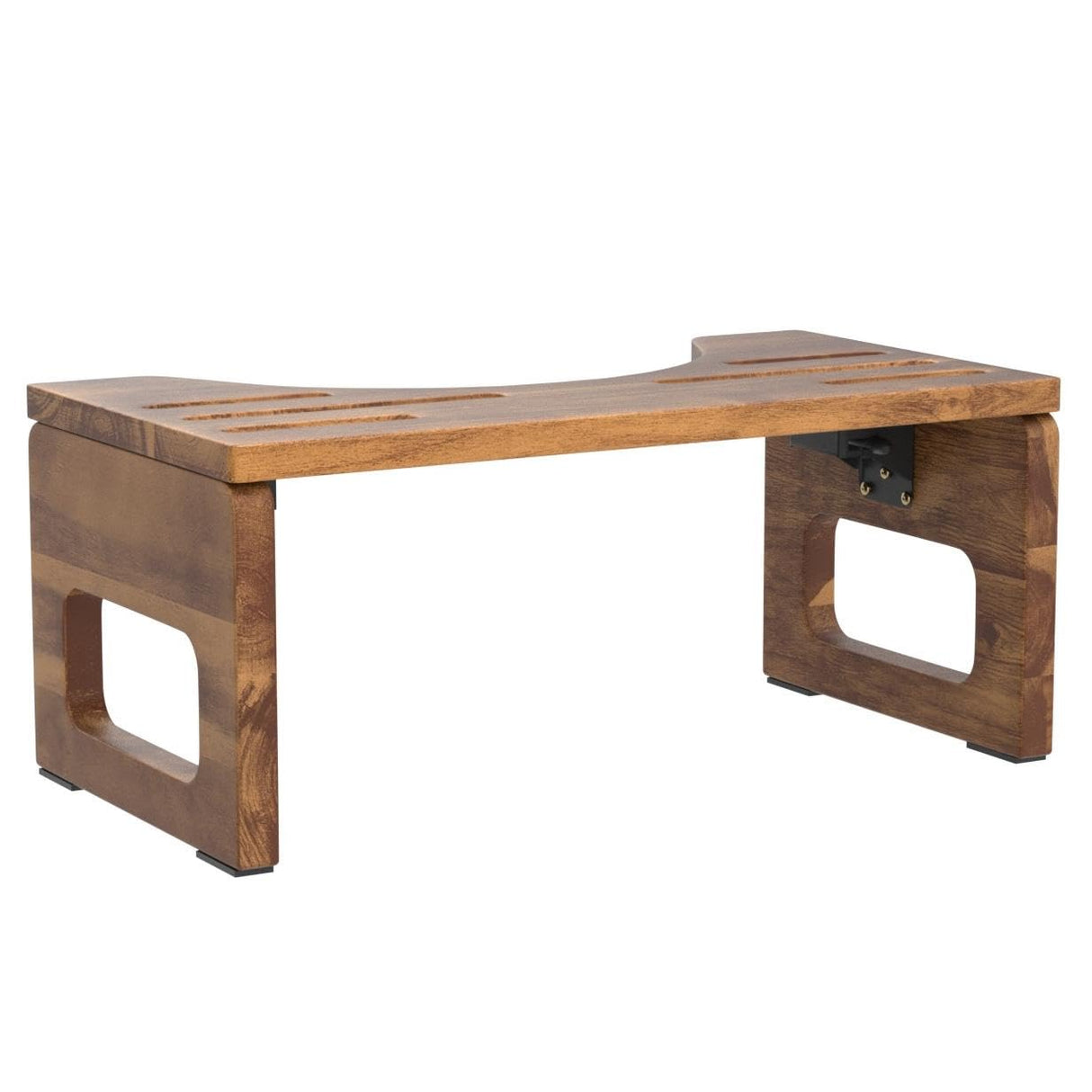 BLUEWEST Foldable Toilet Stool, Acacia Wood Poop Stool for Potty Training, 7 Inch Non-Slip Bathroom Step with Collapsible Design for Adults