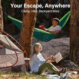 Kootek Camping Hammock 500 lbs Capacity, Portable Hammocks with Tree Straps & Attached Carry Bag, Camping Essentials Gear, Perfect for Outside Indoor Hiking Beach Backpack Travel