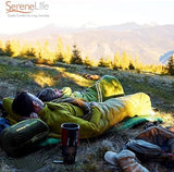 SereneLife Backpacking Sleeping Bag Camping Gear-Double Sleeping Bag For Adults/Teens W/2 Pillows,Bag-Outdoor Lightweight Weather Proof Sleeping Bags For Camping,Backpacking,Hiking-SereneLife SLSBX9