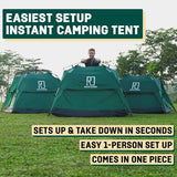 Reactive Outdoor Tent - 3 Second Tent - 3 Sec Instant Pop Up Tent - Easy and Quick Setup Camping Tent - 1 Person Setup Waterproof Double Layer Outdoor Camping Tent