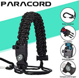 Insulated Water Bottle 64oz - w/Paracord Handle, Straw & Spout Lids, Carrier Bag, Half Gallon Sport Stainless Steel Water Flask Jug, Thermo Mug Double-wall Vacuum Water Bottle