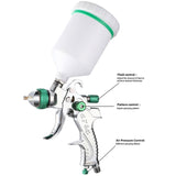 ENDOZER Professional HVLP Spray Gun Set Gravity Feed Air Spray Gun with 1.4, 1.7, 2.0mm Nozzles 20oz 600cc with Gauge for Auto Paint, Primer, Clear/Top Coat & Touch-Up (Not Suitable for Latex Paint)