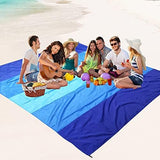 Beach Blanket Waterproof Sandproof Beach Mat 79" X 83" /10'x9'for 2-8 Adults Quick Drying Outdoor Picnic Mat Beach Accessories for Travel, Camping, Hiking