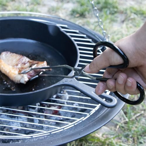 5-in-1 Dutch Oven Camping Accessories Kit - Campfire Cooking Equipment with Heat-Resistant Gloves, 16" Scissors Tongs, Lid Lifter, Lid Stand & Trivet | BBQ Tools, Outdoor Camping Cookware