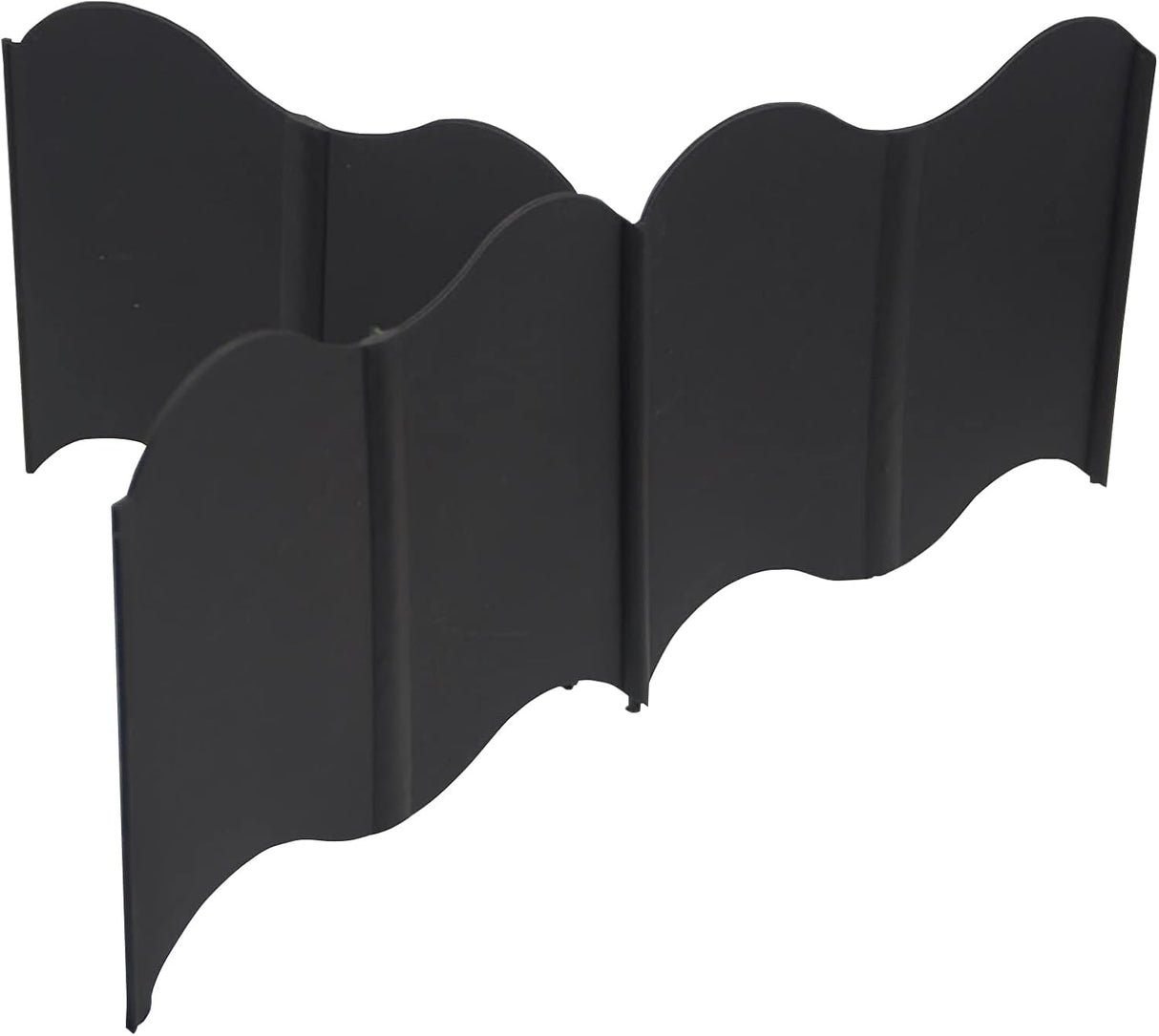 Orgrimmar Garden Edging Kit 40PCS Pound-in Interlocking Black(20”x5.3”)