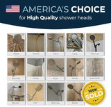 HammerHead Showers® ALL METAL Handheld Shower Head with Hose and Brass Holder - BRUSHED NICKEL - 2.5 GPM High Pressure Shower Heads with Adjustable Shower Wand Bracket - 6ft Flexible Extension