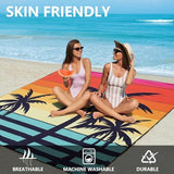 Beach Blanket Waterproof Sandproof Beach Mat 79" X 83" /10'x9'for 2-8 Adults Quick Drying Outdoor Picnic Mat Beach Accessories for Travel, Camping, Hiking