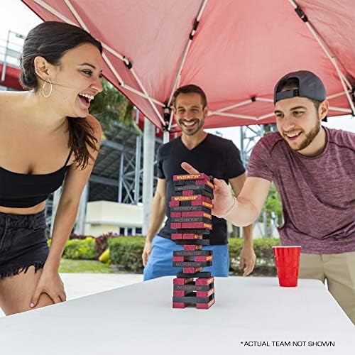 NFL Pro Football Tabletop Stackers Block Game by Wild Sports - Perfect Gift for NFL Football Fan, Dorm Game, Rec Room, Tailgate