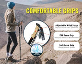 Trekology Trek-Z Collapsible Hiking & Trekking Poles - Balance Support for Seniors, Women, and Men, 2pc Per Set