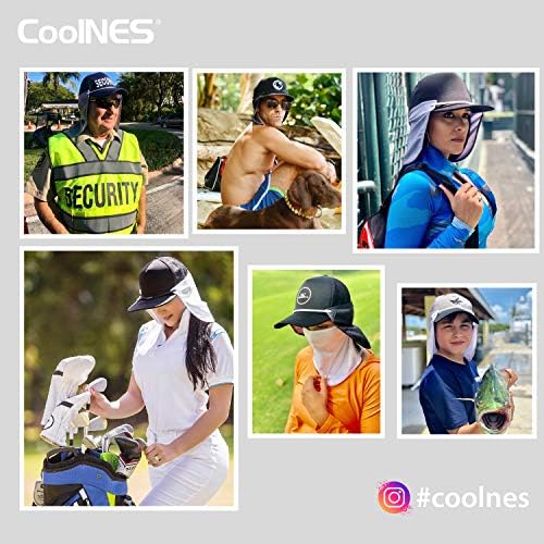UV Sun Protection Neck Drape Adjustable Multifunctional 2 in 1 Face Covering for Outdoor Fishing - Unisex