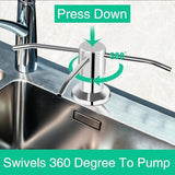 Soap Dispenser for Kitchen Sink, Built in Sink Soap Dispenser, Countertop Soap Dispenser Pump with 47" Extension Tube kit, No Need to Fill Little Bottle Again, Chrome