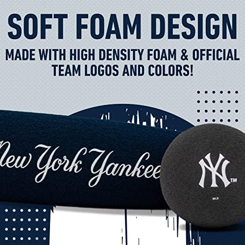 Franklin Sports MLB Jumbo Foam Baseball Bat + Ball Sets - Kids Oversize Foam Baseball Bats + Soft Baseballs - Indoor + Outdoor Youth Baseball Toy - MLB Team Baseball Bat + Ball Sets