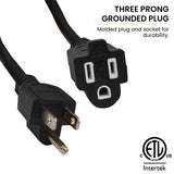 Power By GoGreen Go Green Power Inc. 16/3 50ft Black Outdoor Extension Cord - Durable, Heavy Duty, Moisture Resistant - Ideal for Tools & Equipment - GG-13750BK