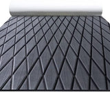 FOCEAN Boat Flooring EVA Foam Boat Decking Marine Mat Non-Slip Self-Adhesive Flooring Sheet for Motorboat Kayak Surfboard Garden Floor Swimming Pools, 94.5''x 15.7'', Dark Grey with Black Lines
