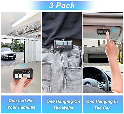 3 for Chamberlain LiftMaster Craftsman Garage Door Opener Remote 893LM 893Max 971LM Universal