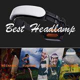 Headlamp Rechargeable PRO+,7500mAh 1500 Lumen Super Bright 230°Beam LED Head Lamp,Head Lights for Forehead,3 Modes,IPX6 Headlamps for Adults Camping/Mechanic/Hard Hat