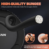 BCAN 450/550 LBS Foldable Mini Trampoline, 40"/48" Adult Fitness Trampoline with Bungees, U Shape Adjustable Foam Handle, Stable & Quiet Exercise Rebounder,Indoor/Outdoor Workout