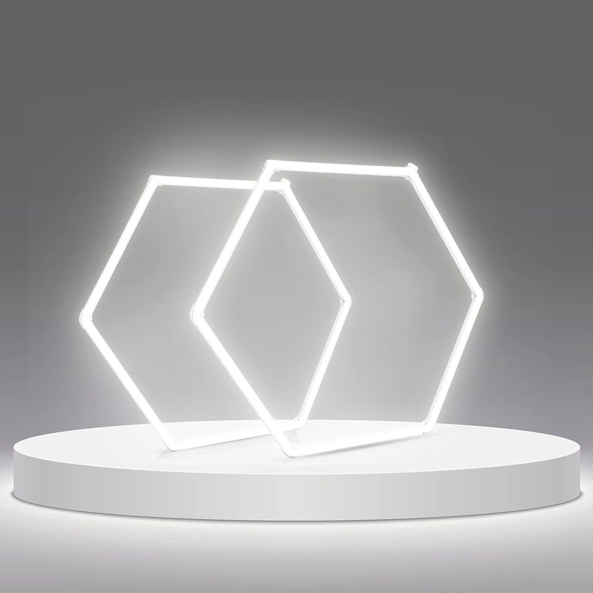 LZHOME LED Hexagon Garage Light: 12700LM Car Detailing Shop Light, DIY Splicing Ceiling & Wall Decor Lights, for Workshop Basement Gym Warehouse Bar Gaming Room