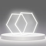 LZHOME LED Hexagon Garage Light: 12700LM Car Detailing Shop Light, DIY Splicing Ceiling & Wall Decor Lights, for Workshop Basement Gym Warehouse Bar Gaming Room