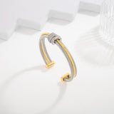 LILIE&WHITE Gold Bracelets For women With Cubic Zircon Chic Gold Bangle