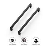 Ravinte 10 Pack Solid 7-1/2 Inch Center to Center Slim Square Bar Drawer Handles - Kitchen Cabinet Hardware Pulls - Matte Black