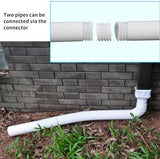 7ft Long Gutter Downspout Extensions, 3” Gutter Downspout Extender Pipe for 2"×3" Downspout and 3"×4"Downspout, Flexible Pipe Stretched Length 7ft, White,2-Pack
