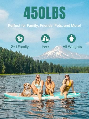 Niphean Inflatable Stand Up Paddle Board with SUP Accessories, Anti-Slip EVA Deck, 10’6’’ Inflatable Paddle Boards for Adults & Youth of All Skill Levels