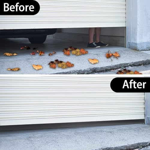 Garage Door Seals Bottom Rubber Weather Stripping Kit Replacement, U+O Ring Weatherproof Threshold Buffering Sealing Rubber, 1/4 Inch T Ends, 4 Inch Width (20 Ft)