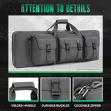 DULCE DOM 32/36/42/48/52 inch Double Rifle Case Soft Bag Gun Case, Perfect for Rifle Pistol Firearm Storage and Transportation, All Around Shooting Range Tactical Rifle Backpack, Indoor Outdoor