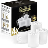 AquaHomeGroup 20 - Stage Replacement Premium Filter Cartridge 4-pack (No Housing), Compatible with Any Shower Filter of Similar Design 15 and 20 stages