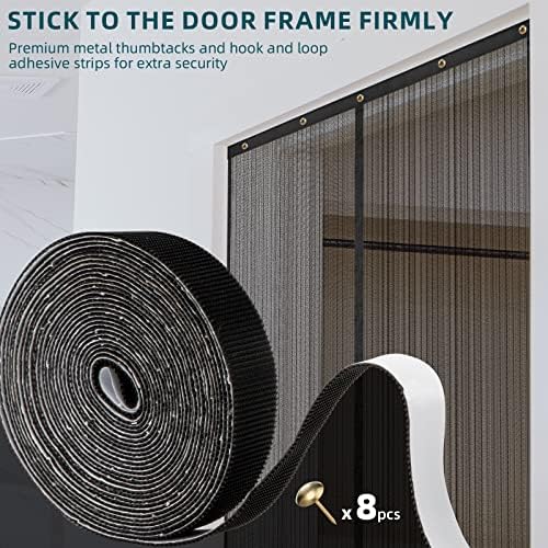 Titan Mall Magnetic Screen Door 72x80, Self Sealing, Heavy Duty Door Screen Magnetic Closure - Keep Bugs Out, Retractable Screen Door Mesh - Pet and Kid Friendly, Hands Free Mesh