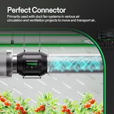 VIVOSUN 4 Inch 25 Feet Flex Air Aluminum Duct for Ventilation, 2 Clamps Included, Long Heavy-Duty Multi-Layer Dryer Hose Vent Kit, Duct Fan Systems