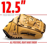 Franklin Sports Baseball + Softball Gloves - Field Master Adult + Youth Baseball + Softball Gloves - Right Hand + Left Hand Gloves - Infield + Outfield Mitts - Multiple Sizes + Colors