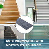 Stair Treads for Wooden Steps Indoor, KOOTETA 15 Pack 8" X 30" Non Slip Carpet Stair Treads with Reusable Adhesive for Kids Elders and Dogs, Surface Polyester TPR Backing Stair Runner Rugs, Dark Grey