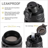 Collapsible Water Bottles 20oz, Leak Proof, BPA-Free, Foldable Silicone Travel Water Bottle with Straw Strap for Cycling, Hiking, Outdoors