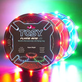 TOSY Flying Ring - 12 LEDs, Super Bright, Lost Mode, Auto Light Up, Camping Essentials for Kids/Teens/Boy/Girl, Safe & Soft, Waterproof, Pool/Beach Games, Lightweight Toy (Green)