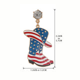 Madison Tyler 4th of July Western Boot Earrings for Women Patriotic Jewelry