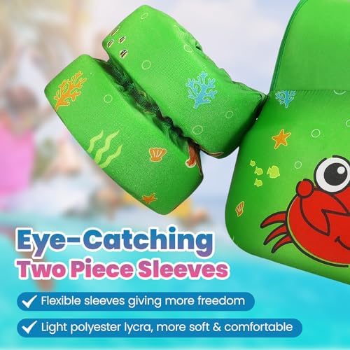 HeySplash Swim Vest for Kids, Toddler Pool Floaties Fit 20-50/70 Lbs, Children Swimming Vest with Adjustable Strap, Swim Jacket Water Wing Arm Float, Puddle Sea Beach Boat Jumper Boy Girl Baby