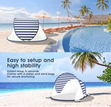 ISILER Pop Up Beach Tent, Portable Outdoor Shade, UPF 50+ Baby Shelter, Easy Setup Windproof Waterproof Canopy