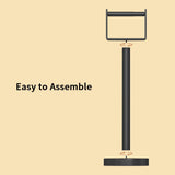 YUMORE Heavy Duty Toilet Paper Holder Stand, Extra-Weighted Base No Tipping, Stainless Steel Toilet Paper Stand, Free Standing Floor Tissue Roll Holder for Bathroom, Matte Black 200UP