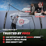 PowerNet Baseball Softball Practice Net 7x7 with Baseball Accessories for Practice Pitching, Batting & Fielding, Ball Caddy, Weighted Baseballs, Tee