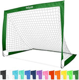 GoSports Portable Soccer Goals for Kids - 13 Color Options - Choose 4 x 3 ft or 6 x 4 ft - Team Tone Pop Up Nets for Backyard