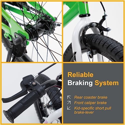 RoyalBaby Kids Bike EZ Freestyle Training Free Balance to Pedal Easy Learning Bicycle, 12-18 Inch for Toddlers to Big Kids