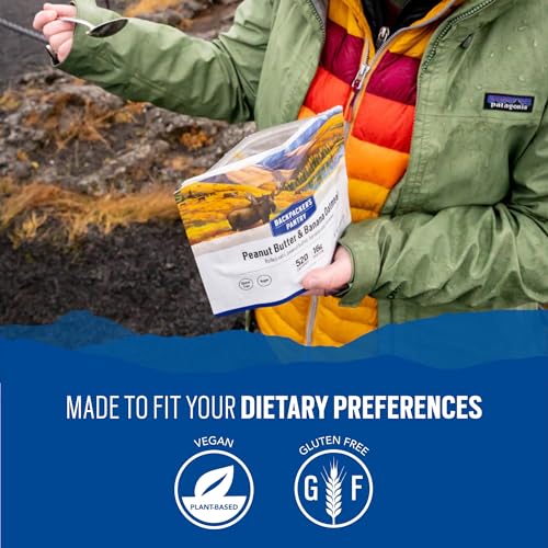 Backpacker's Pantry Peanut Butter Banana Oatmeal | Freeze Dried Backpacking & Camping Food | Emergency Food | 16 Grams of Protien, Vegan, Gluten-Free | 6 Count