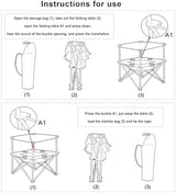 Folding Camping Table,Beach Tables for Sand Foldable,Camp Table,Comes with 4 Cup Holders and Storage Bags,Quick Unfolding and Folding，Suitable for Camping