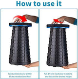 Boreeman Upgraded Folding Stool Lightweight Yet More Sturdy with Load Capacity 400lbs Portable Collapsible Stool for Camping Fishing Hiking BBQ (Blue)